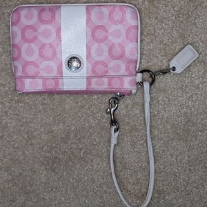 Pink Coach Wristlet